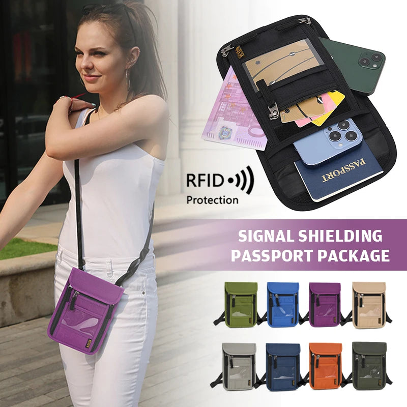 RFID Anti-Theft Travel Neck Pouch