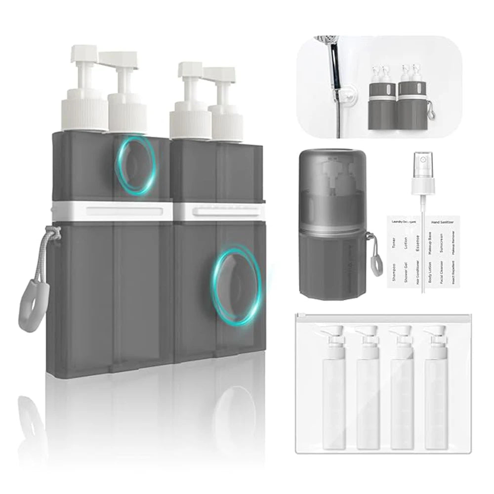 4In1 Travel Dispenser Bottles Toiletries