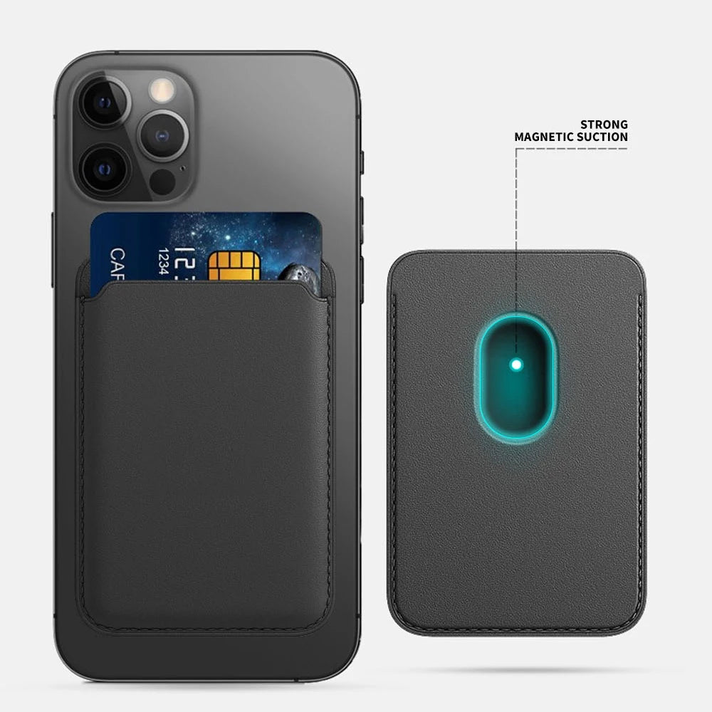 Luxury for Magsafe Magnetic Leather Wallet Case for Iphone 13 17 16 14 Pro Max 15Pro S25 Card Holder Phone Bag Cover Accessories