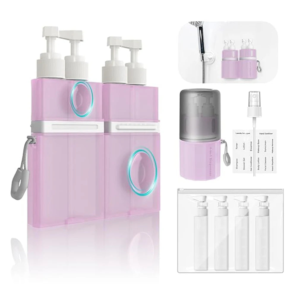 4In1 Travel Dispenser Bottles Toiletries